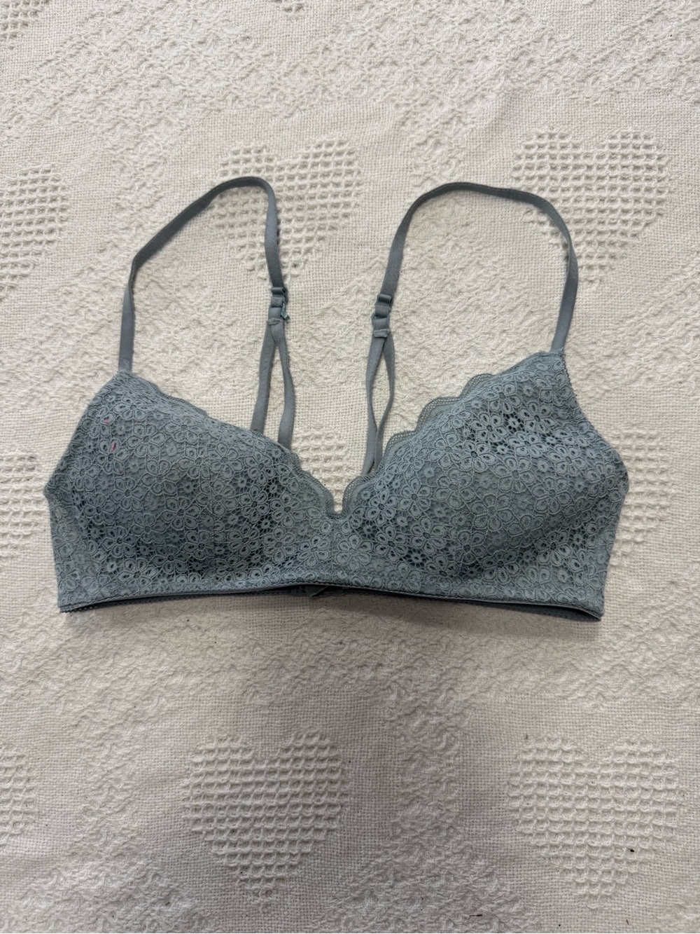 Aerie Blue Lacey Wireless Bra (34B)